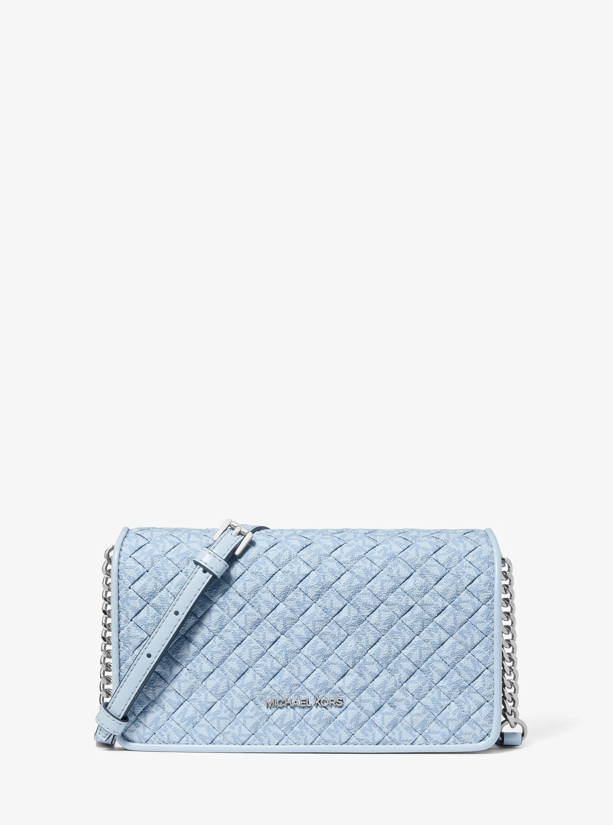 Jet Set Travel Woven Signature Logo Crossbody Bag