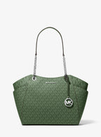 Jet Set Large Signature Logo Shoulder Bag