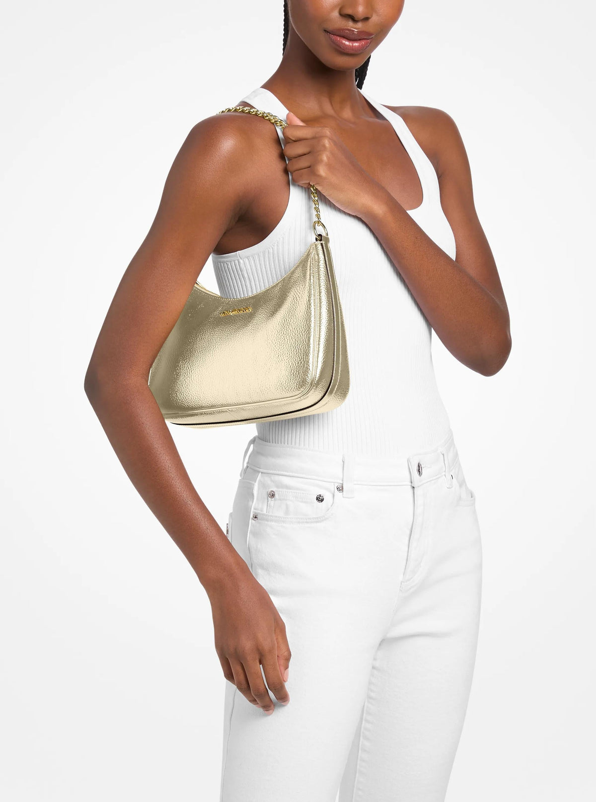 Jet Set Travel Large Metallic Convertible Crossbody Bag