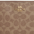 Coach Outlet Large Corner Zip Wristlet In Signature Canvas