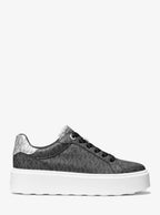 Michael Kors Outlet Romey Metallic Two-Tone Signature Logo Platform Sneaker