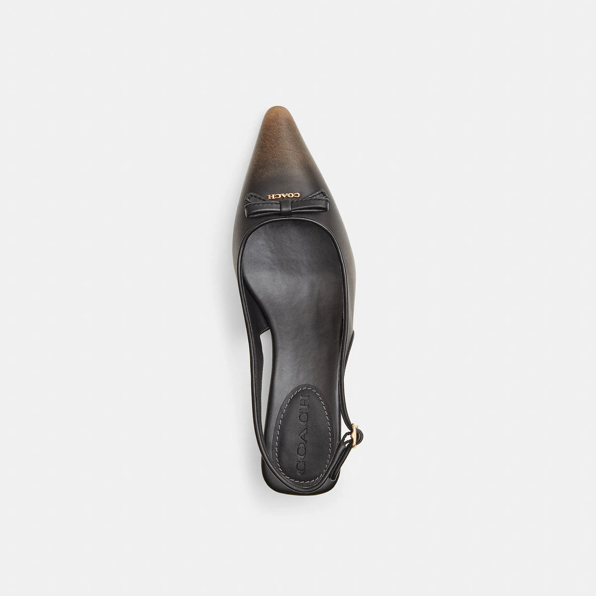 Coach Outlet Bow Slingback Heel In Loved Leather