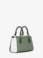 Marilyn Small Color-Block Saffiano Leather Messenger Bag