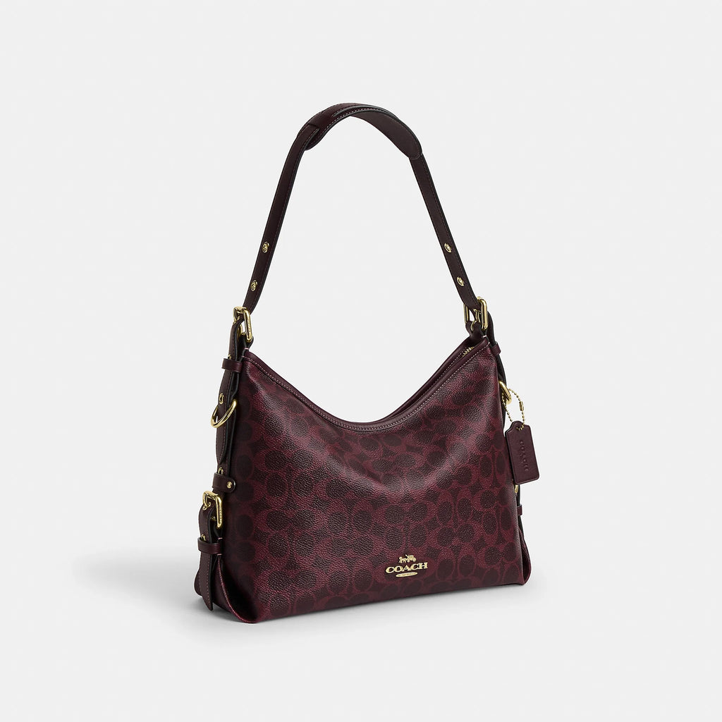 Coach Outlet Laurel Shoulder Bag With Buckles In Signature Canvas