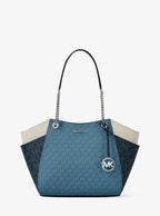 Michael Kors Outlet Jet Set Large Color-Block Signature Logo Shoulder bag