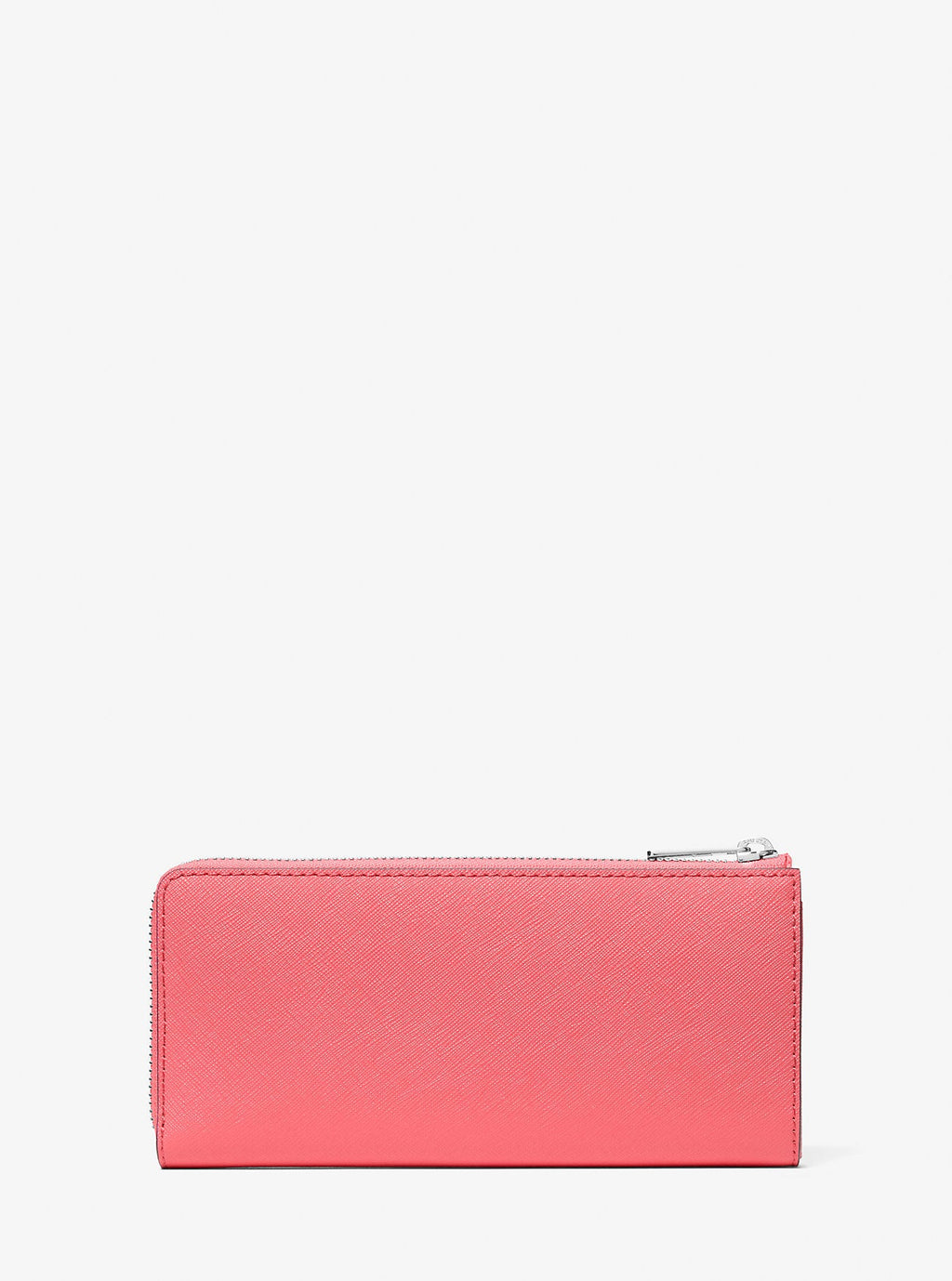 Jet Set Travel Large Saffiano Leather Quarter-Zip Wallet