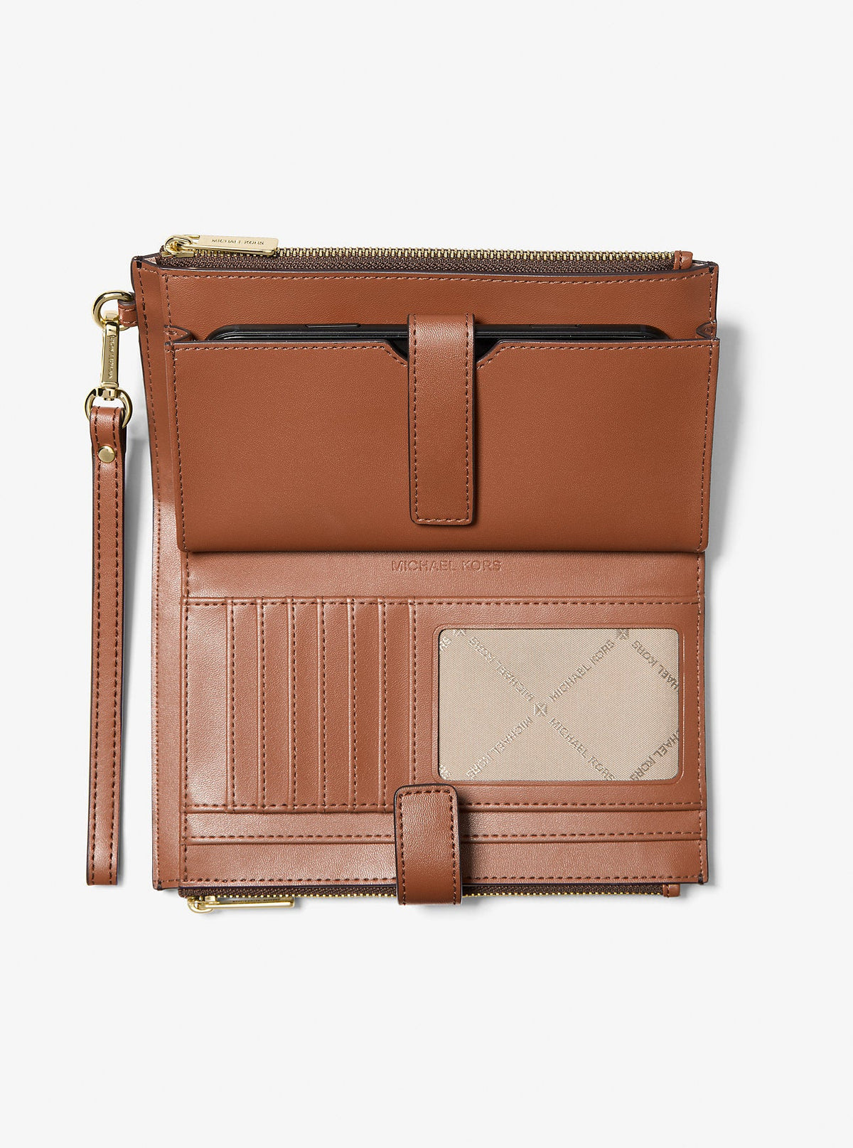 Michael Kors Outlet Jet Set Travel Signature Logo Smartphone Wallet