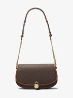 Mila Medium Signature Logo Messenger Bag