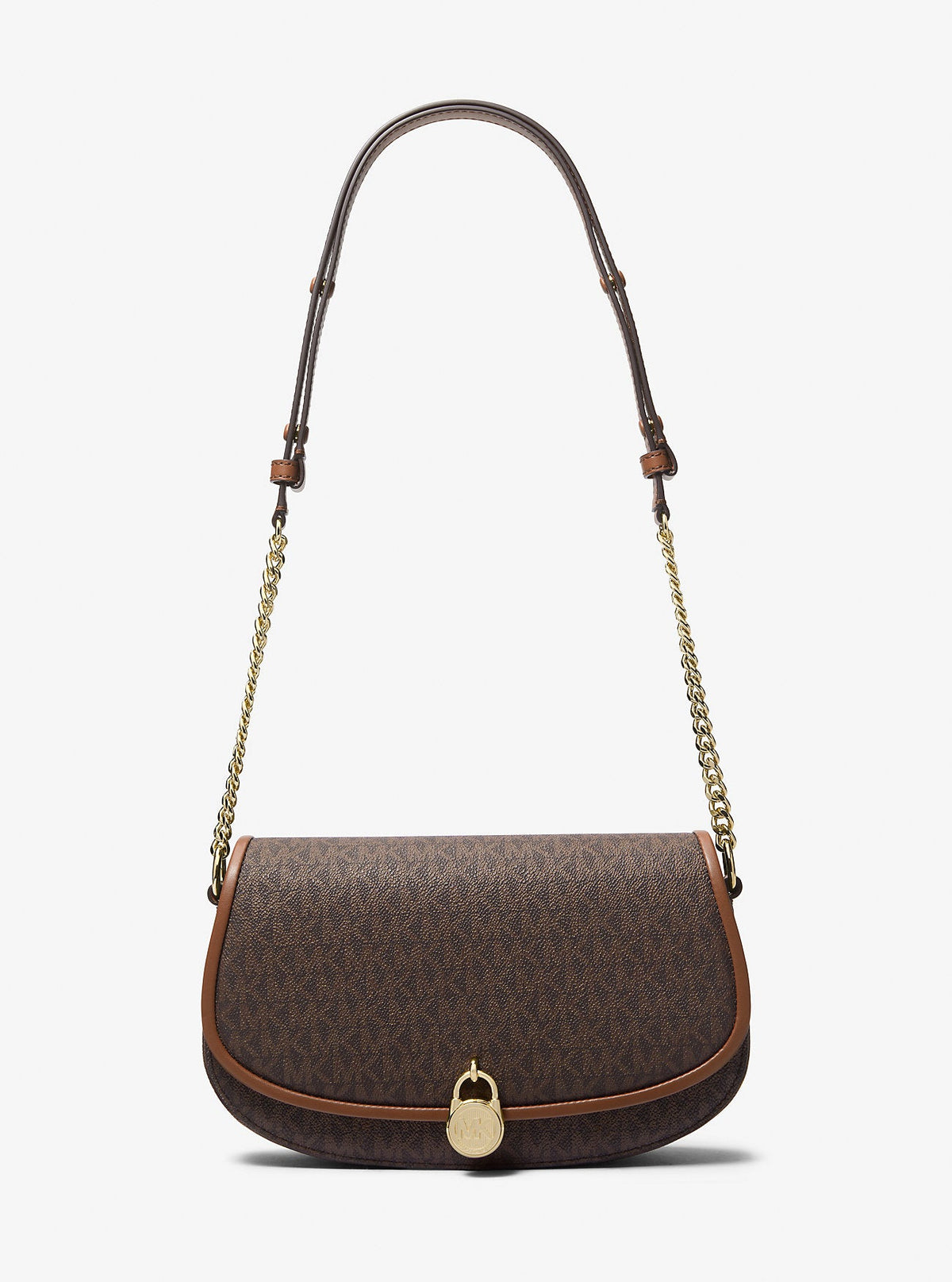 Mila Medium Signature Logo Messenger Bag
