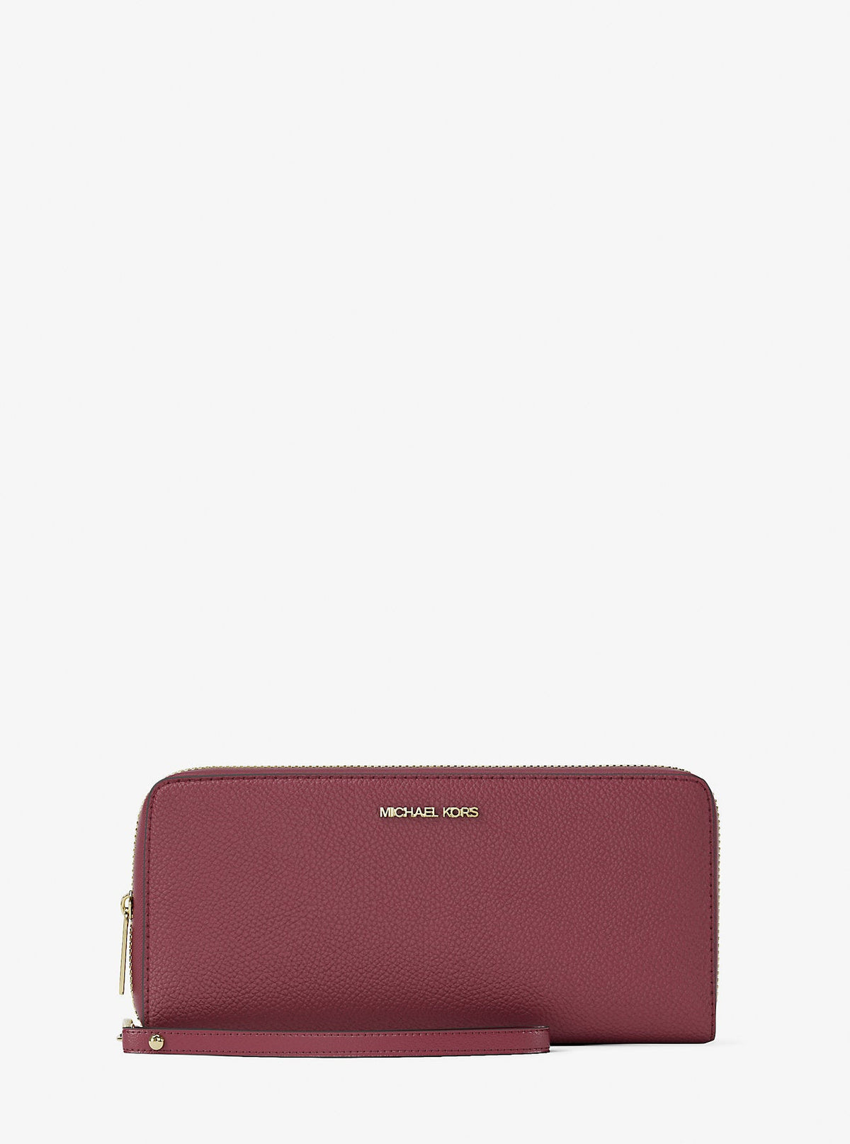 Jet Set Travel Large Pebbled Leather Wristlet