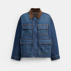 Coach Outlet Denim Chore Coat With Flannel Lining