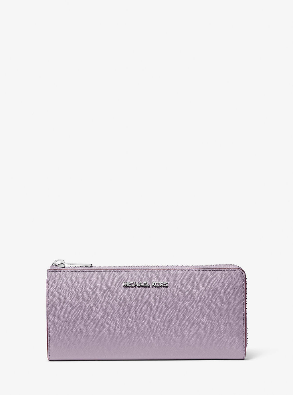 Jet Set Travel Large Saffiano Leather Quarter-Zip Wallet