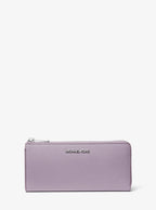Jet Set Travel Large Saffiano Leather Quarter-Zip Wallet