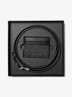 Signature Logo Card Case and Belt Gift Set