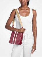 Jet Set Small Signature Logo Stripe Crossbody Bag