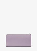 Jet Set Travel Large Saffiano Leather Quarter-Zip Wallet