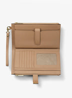 Jet Set Large Leather Smartphone Wristlet Wallet
