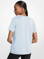 Studded Logo Charm Organic Cotton Jersey T-Shirt